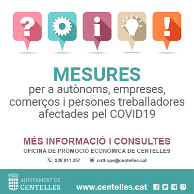 Mesures per a autònoms, empreses, comerços i persones treballadores afectades pel COVID