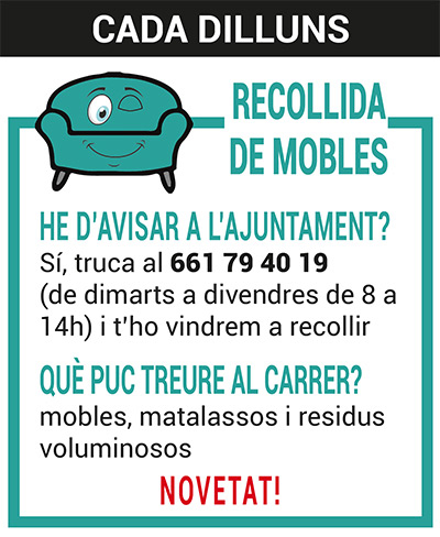 Nou servei de recollida de mobles vells i trastos cada dilluns