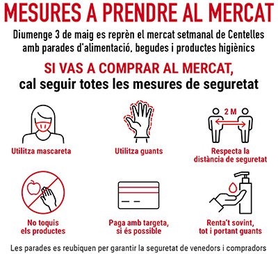 Parades de productes essencials al mercat dominical a partir del 3 de maig
