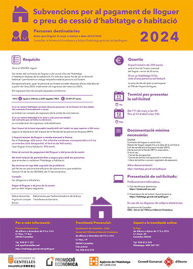 Subvencions per al pagament del lloguer