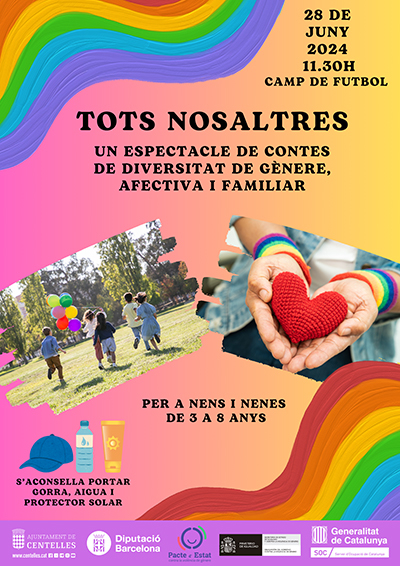 Tots Nosaltres, un espectacle de contes de diversitat de gènere, afectiva i familiar amb motiu del 28J