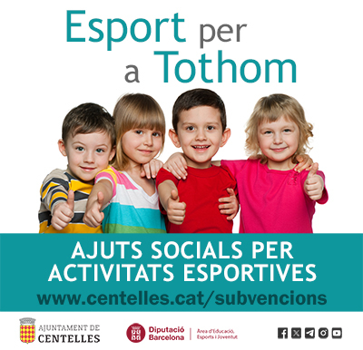 Ajuts socials per activitats esportives dins el programa “Esport per a tothom”