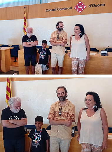 Recepció dels nens i nenes sahrauís del programa Vacances en Pau d'aquest estiu 2024 al Consell Comarcal d'Osona impulsat per l'entitat Cooperació Osona amb el Sàhara (COOOS)