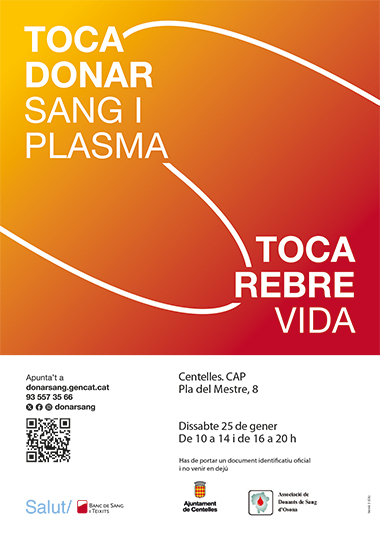 Acapte de sang, dissabte 25 de gener al CAP