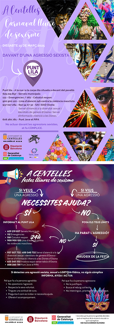 Punt lila al Carnaval de Centelles