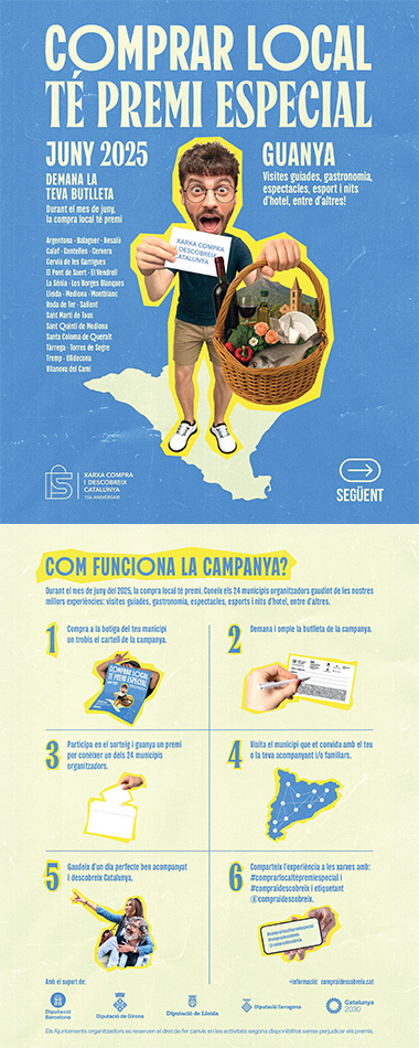 Descripció campanya Compra i descobreix Catalunya: Comprar local té premi especial