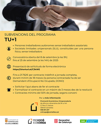 Subvenció del Programa Tu+1