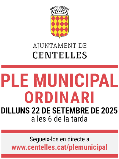 Dilluns 22 de setembre, Ple Municipal ordinari