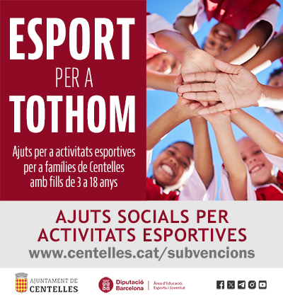Ajuts socials per activitats esportives dins el programa “Esport per a tothom”