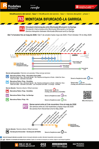 Centelles punt intercanviador en el segon tall del desdoblament de la R3