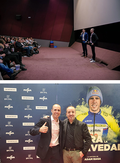 L’Ajuntament acompanya l’esportista Adam Raga en la presentació del seu documental