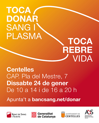 Acapte de sang, dissabte 24 de gener al CAP