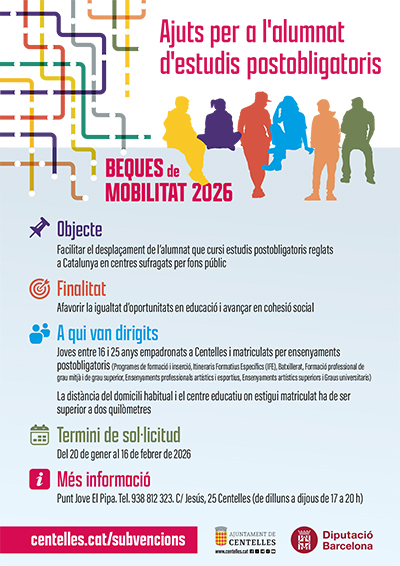 Ajuts econòmics adreçats a l’alumnat d’ensenyaments postobligatoris