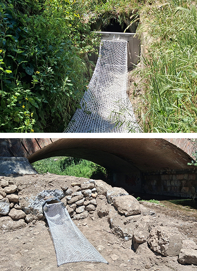 S’instal·len malles de retenció de residus sòlids al torrent de la Cira i el riu Congost
