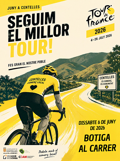 Botiga al carrer amb ambient de Tour de França