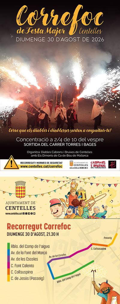 Avís pels Correfocs de la Festa Major d’Estiu 2026