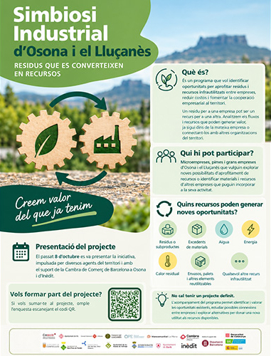 El programa de Simbiosi Industrial d’Osona i el Lluçanès obre una nova fase per impulsar l’economia circular entre empreses