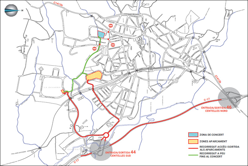 accesos concert catarres