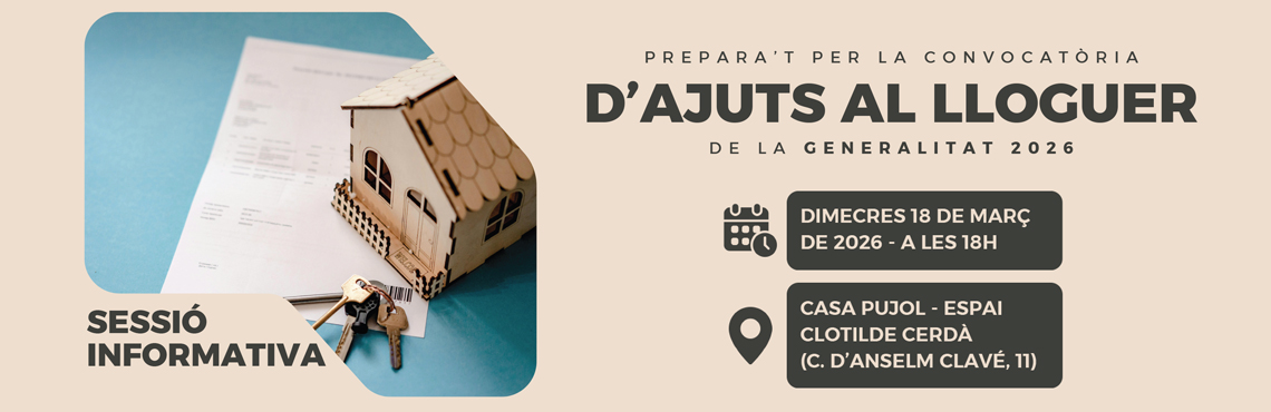 Sessió informativa ajuts lloguer